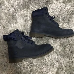 Navy blue timberlands